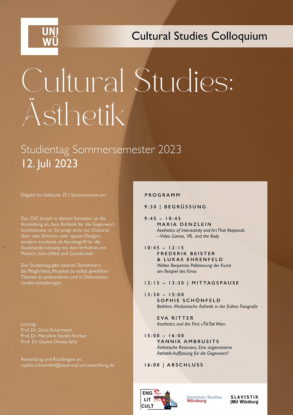 Study Day: Cultural Studies Colloquium "Ästhetik" - Anglistik Und ...